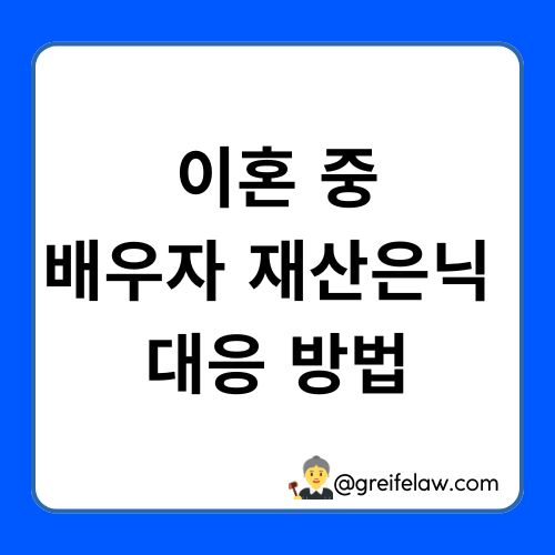 배우자 재산 은닉